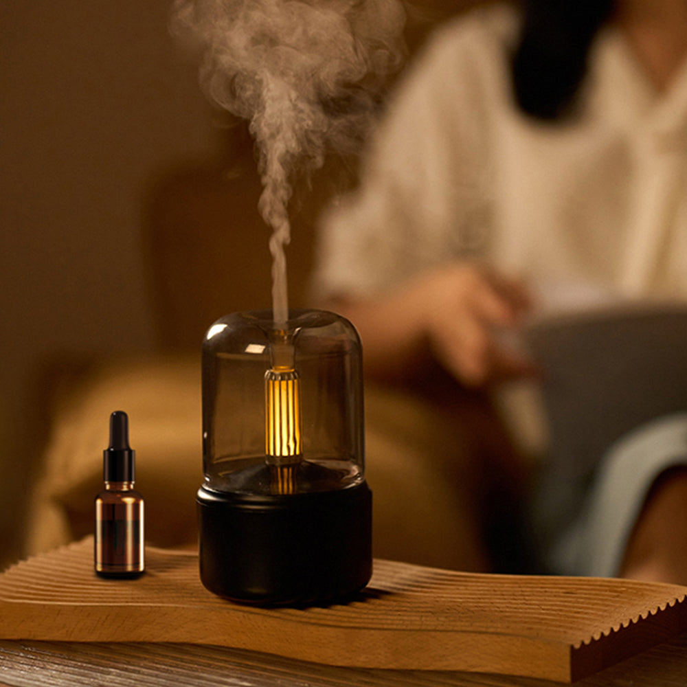 candlelight aroma diffuser, aroma, aroma diffuser, humidifier, aromatherapy, essential oil, candlelight